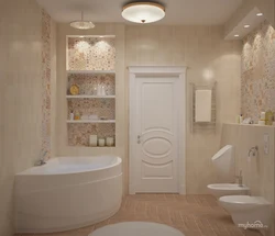 Bathroom with toilet design light