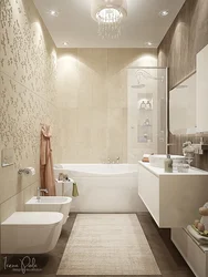 Дәретхана дизайны бар ванна бөлмесі