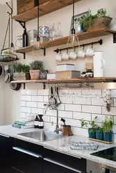 How to design shelves in the kitchen photo