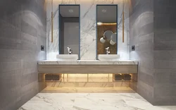 Bathroom Tiles Marble And Wood Photo