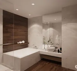 Bathroom tiles marble and wood photo
