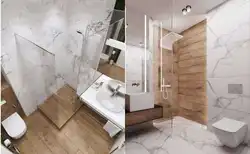 Bathroom Tiles Marble And Wood Photo