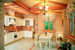 Kitchen In A Log House Photo Interior Design