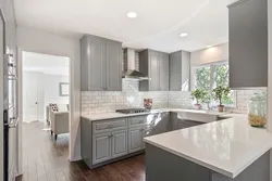 Kitchen design photos gray and white colors