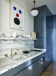 Marble kitchen design photo