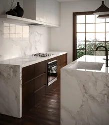 Marble kitchen design photo