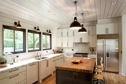How to cover a kitchen with clapboard photo design