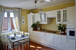 How to cover a kitchen with clapboard photo design