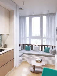 Совместить кухню с гостиной и с балконом дизайн