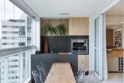 Кухня С Балконом Панорамным Окном Фото
