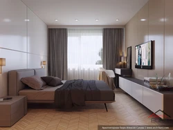 Bedroom design 20 sq m photo with one window