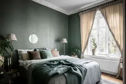 Bedroom Design In Gray-Green Tones