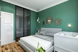 Дизайн Спальни В Серо Зеленых Тонах