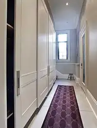Hallway wardrobe with mirror for a narrow corridor photo