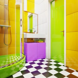 Bright bathroom tiles photo