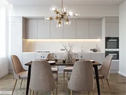 Living Room Kitchen Design In Beige Tones