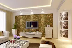 Choose wallpaper for the living room design photo