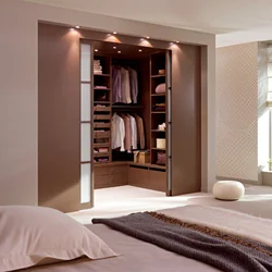 Dressing room in the bedroom photo