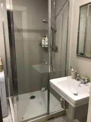 Bathroom design in Khrushchev with shower