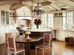 Kitchen interior in a house in a classic style