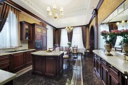 Kitchen interior in a house in a classic style