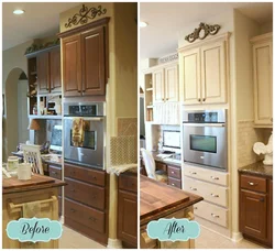 How to paint an old kitchen photo