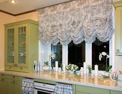 Types of curtains for the kitchen photo