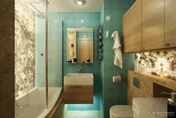 Bathroom interior photo in modern economy style