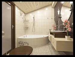 Заманауи экономикалық стильдегі ванна бөлмесінің фотосы