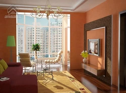 Living room design with balcony photo