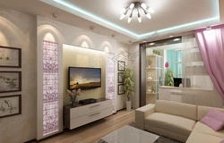 Living room design with balcony photo