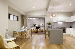 Кухня гостиная 60 кв м в доме дизайн