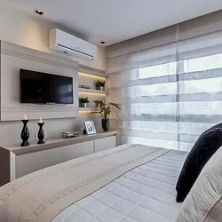 Bedroom Bed Tv Design Photo