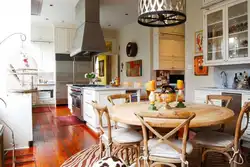 Eclectic style in the kitchen interior