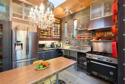 Eclectic style in the kitchen interior