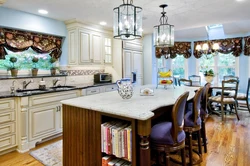 Eclectic style in the kitchen interior