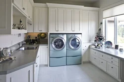 Photo of kitchen with washing machine