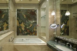 Bathroom wall marble design