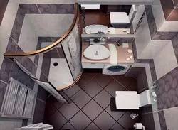 Bathroom design with bathtub toilet and washing machine