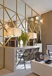 Apartment interior design with mirrors photo