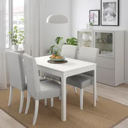 Tables and chairs in the kitchen interior