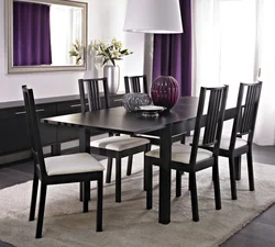 Tables And Chairs In The Kitchen Interior