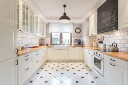 Kitchen interior beige floor photo