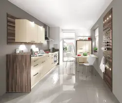 Kitchen Interior Beige Floor Photo