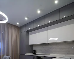 Kitchen design with mezzanines to the ceiling