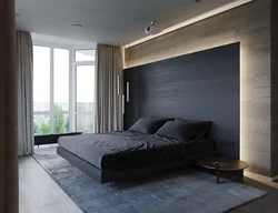 Светлая спальня ў стылі мінімалізм дызайн