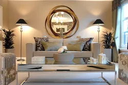 Зеркала в гостиной дизайн над диваном фото