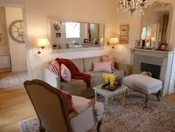 Mirrors in the living room design above the sofa photo