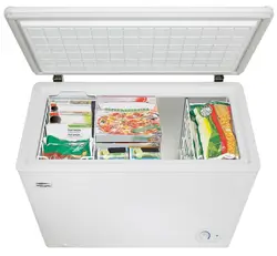 Chest freezer in the kitchen interior