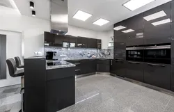 Anthracite kitchen in the interior photo